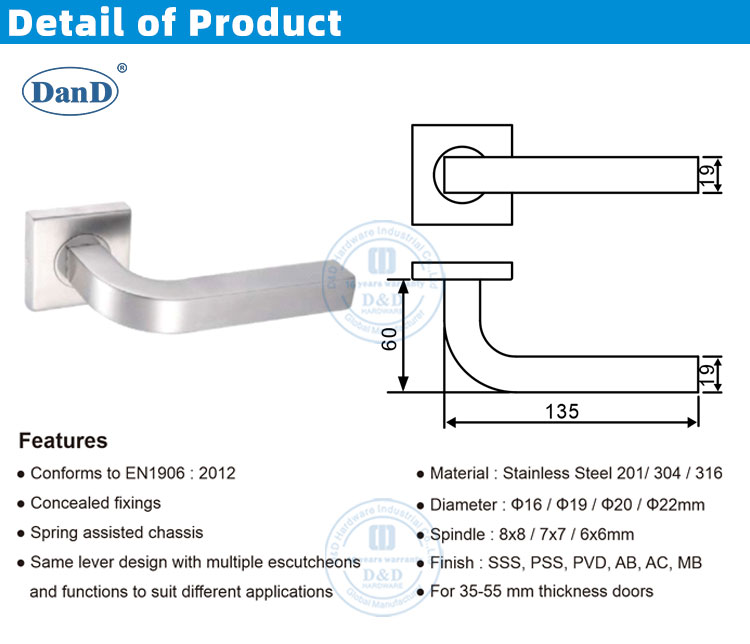 Poign&eacute;e de porte moderne