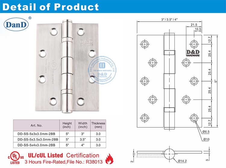 Ul Hinge de la porte