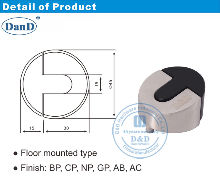 arr&ecirc;t de porte pour la porte ext&eacute;rieure