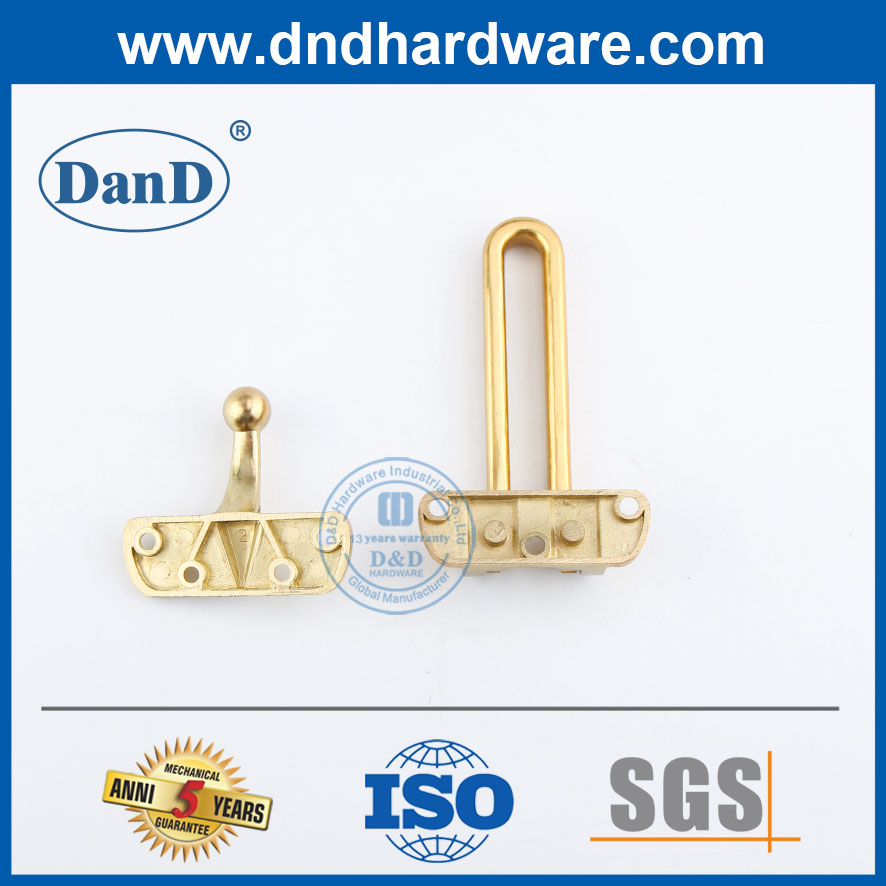 Poste de sécurité en alliage en alliage zinc en or pour la porte de la chambre-DDDG001