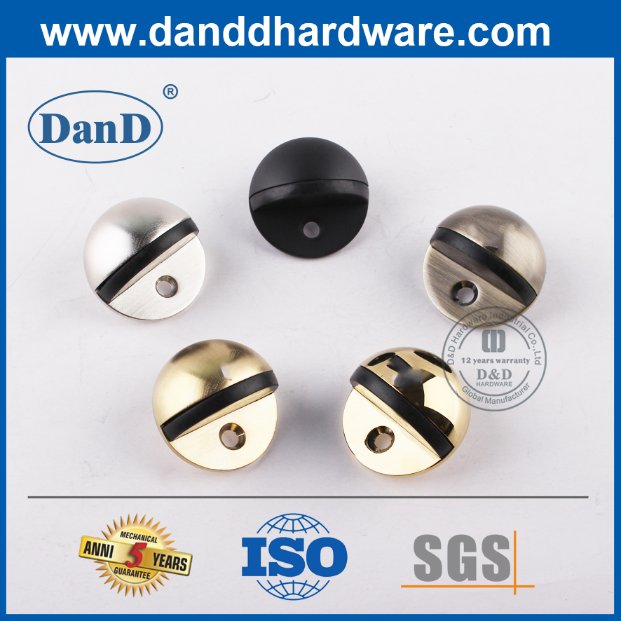 Satin Brass Half Round Door Stopper en acier inoxydable Porte d'entrée Porte d'arrêt DDDS001