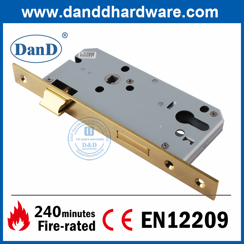 CE High Security SS304 Polied Mortise Mortise Fire Entry Entry Door Lock -DDML009