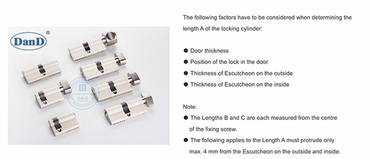 Types de cylindre de porte-d et d mat&eacute;riel D et D