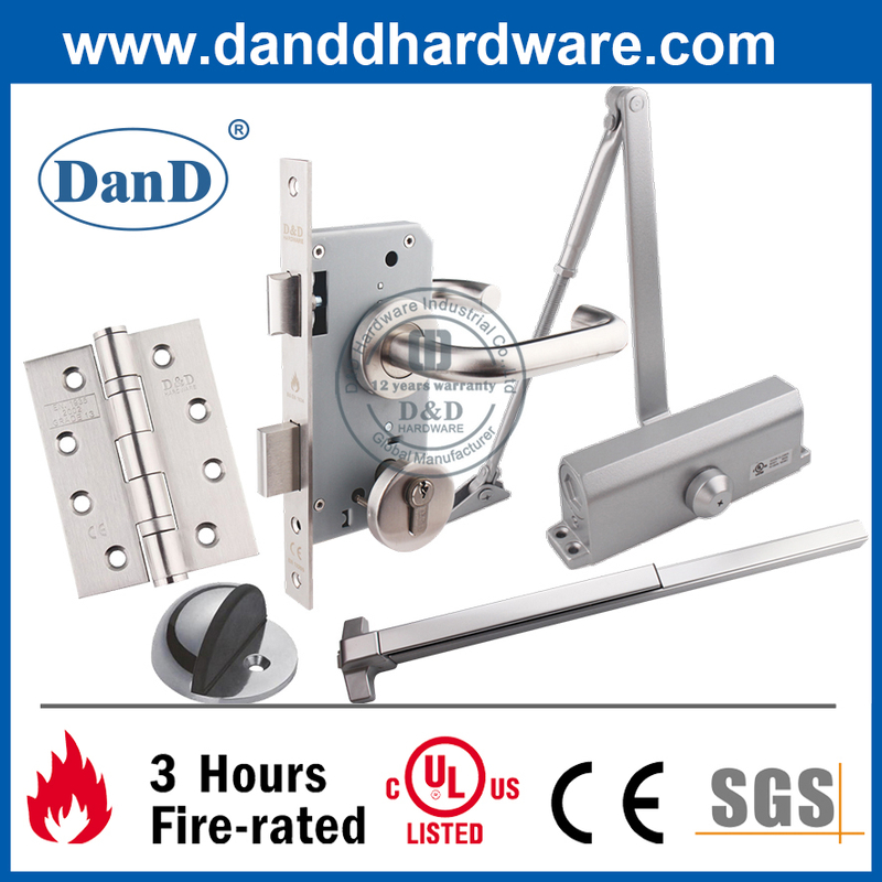 CE Ul en acier inoxydable Fire de construction nominale de la porte de construction Hardware-DDH001