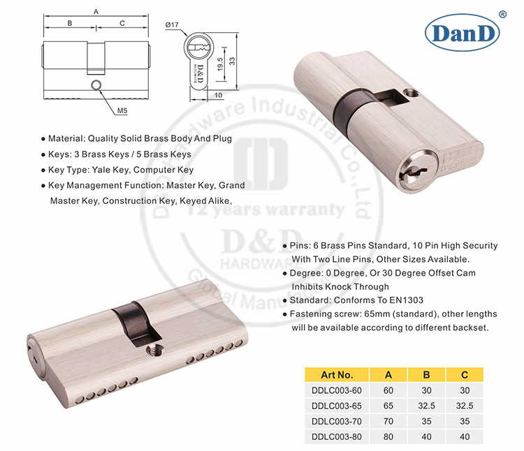 Key Cylinder-D et D mat&eacute;riel