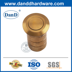Prise de poussière en laiton satiné en acier inoxydable pour la porte en acier-DDDP002