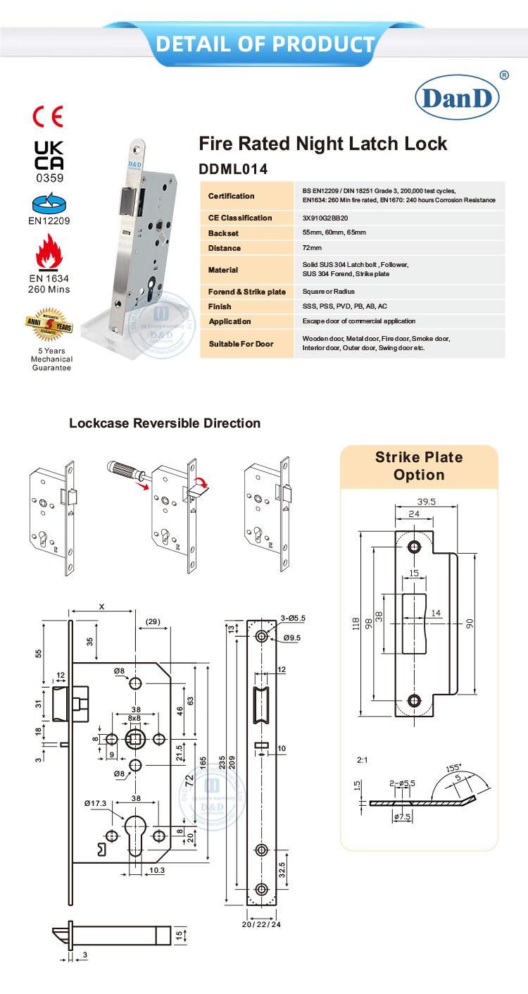 Serrure de verrouillage de nuit