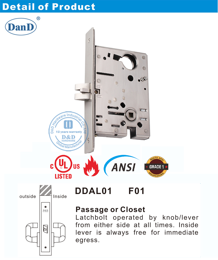 HAUSI PASSE DOOR LOCK-D et D HAUTWARE