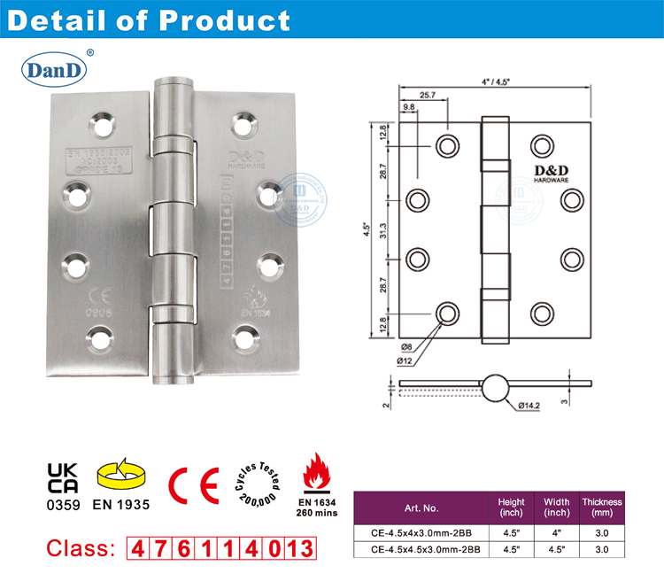 Hinge de la porte CE