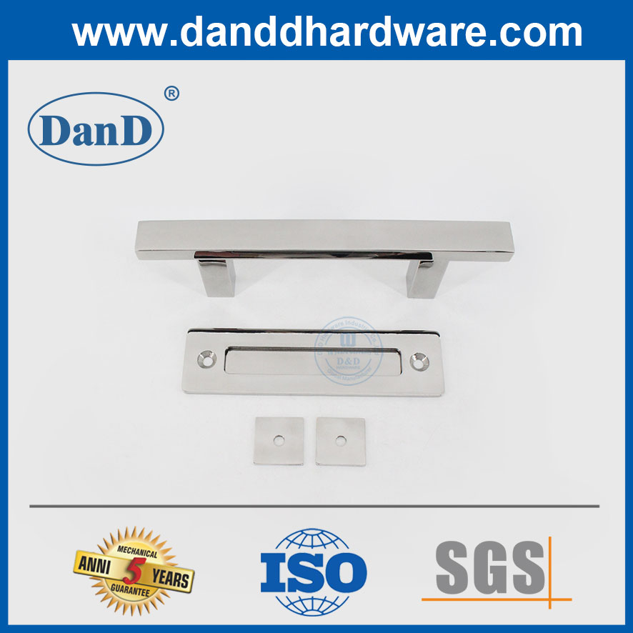 Poignée de porte carrée en acier inoxydable moderne Poignée de porte coulissante pour la porte de grange-DDBD103