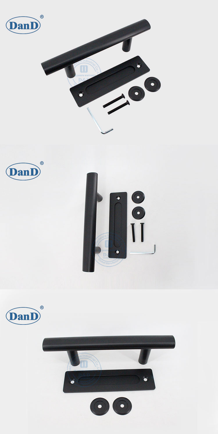 Poign&eacute;e de porte de grange noire