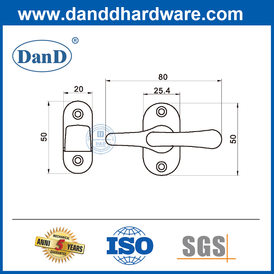 Entrée de verrouillage de sécurité en alliage en alliage en zinc