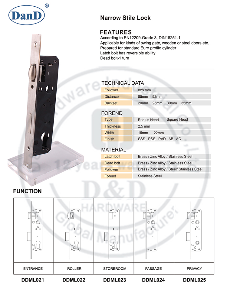 Roller Motiise Lock-D et D Hardware-3085