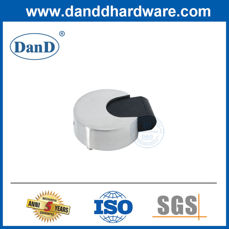 Tiron de porte rond Stopper en caoutchouc en acier inoxydable pour les portes-ddds043