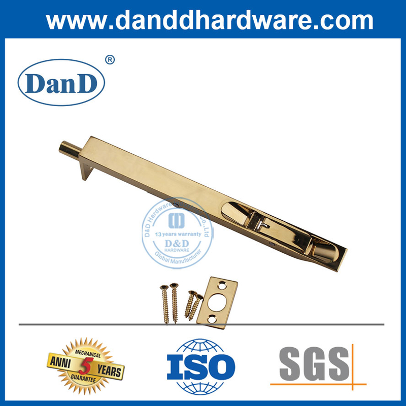 SUS304 Boulon à chasse d'eau externe doré poli en acier inoxydable-DDB001