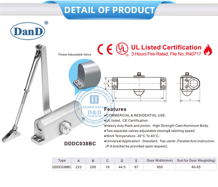 Back Check Door Closer