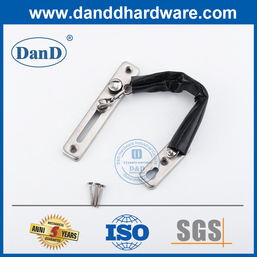 Chaîne de porte Fournisseur Satin en acier inoxydable Lock de porte de porte pour la porte d'entrée-DDG004