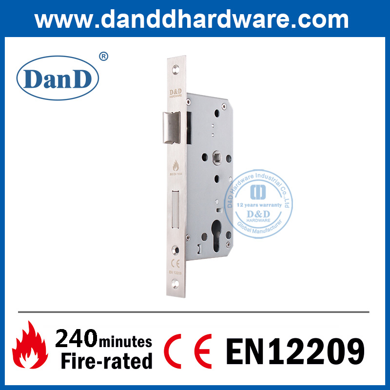 CE EN12209 SUS304 Euro Fire Mortise Mortise Sash Door Lock-DDML009 