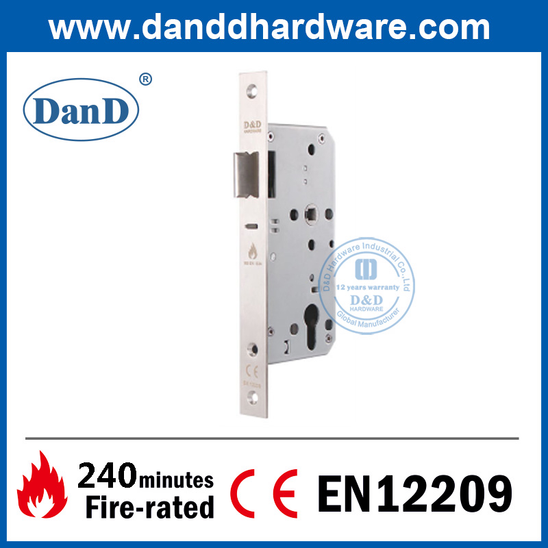 CE marqué Euro SS304 Fire classé verrouillage du verrou de nuit Lock-DDML014