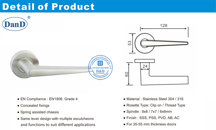 Poign&eacute;e de levier SET-D et D mat&eacute;riel D et D
