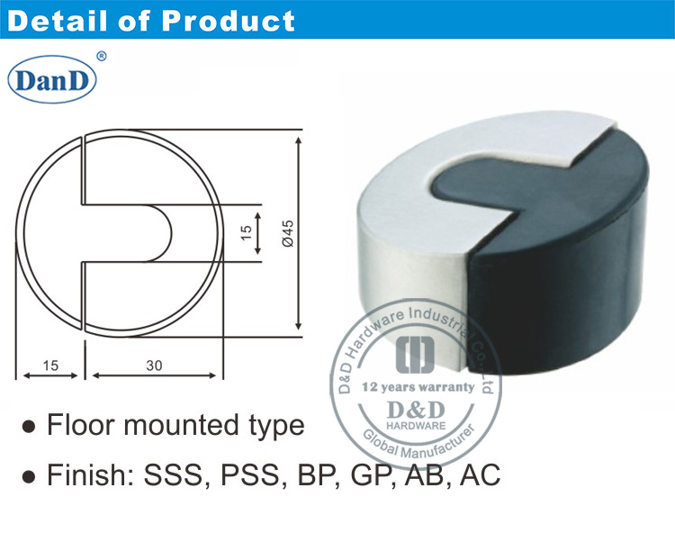 Hardware Stop-D de porte en bois et D