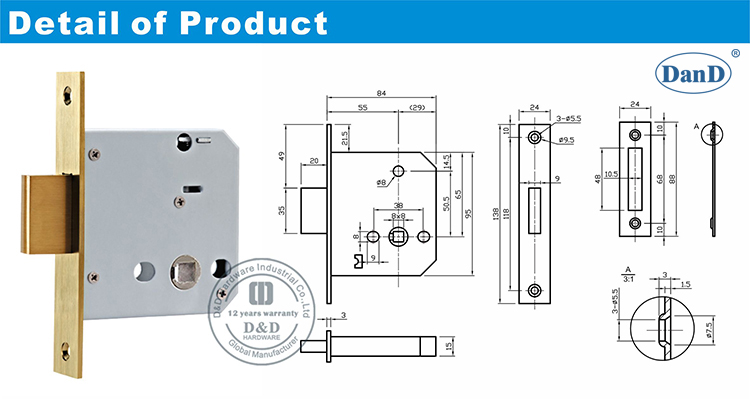 Hardware Body-D et D de grade 304