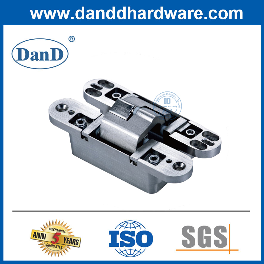 180 degrés Ajustement charnière en acier inoxydable du service moyen 3D Hinge cachée pour la porte swing-bois-DDCH012