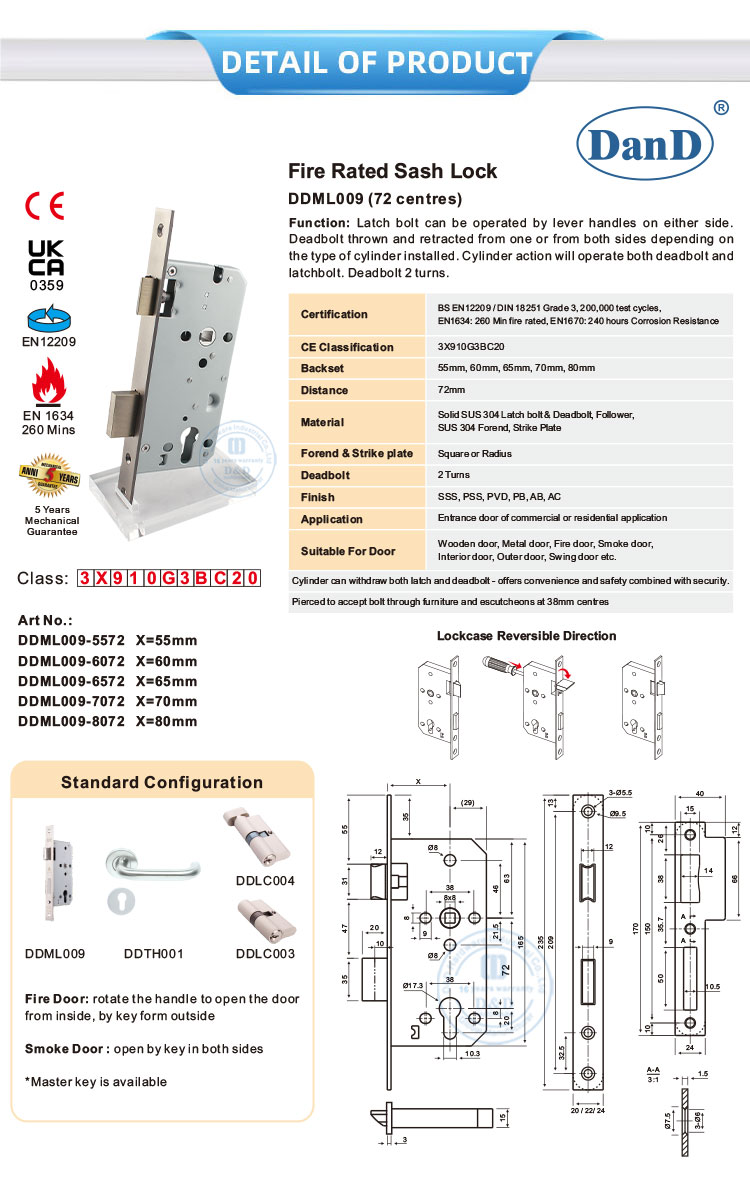 Serrure de porte en bois