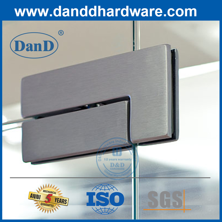 Raccord de patch d'angle en acier inoxydable pour porte en verre commercial-DDPT005