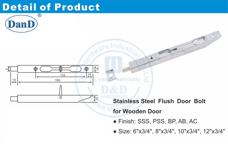 Bolt-D de la porte d'incendie et D