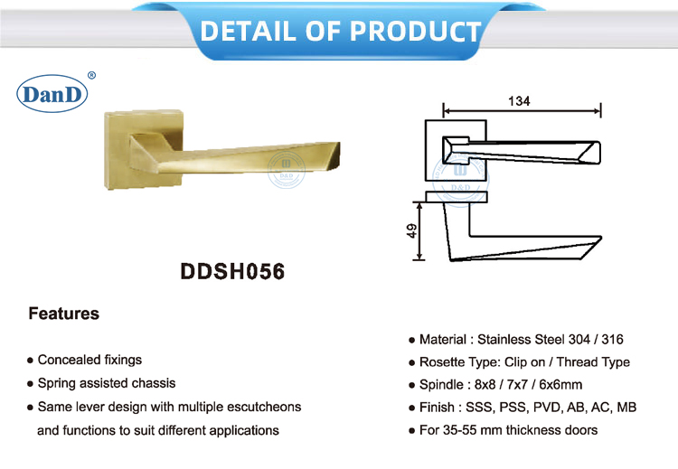 poign&eacute;es de porte en or