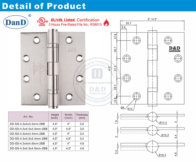 Ul Hinge de la porte
