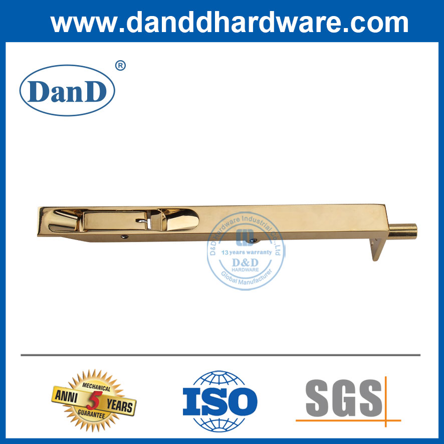 SUS304 Boulon à chasse d'eau externe doré poli en acier inoxydable-DDB001