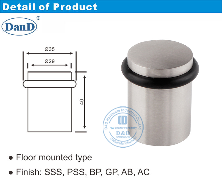 bouchon de porte en caoutchouc