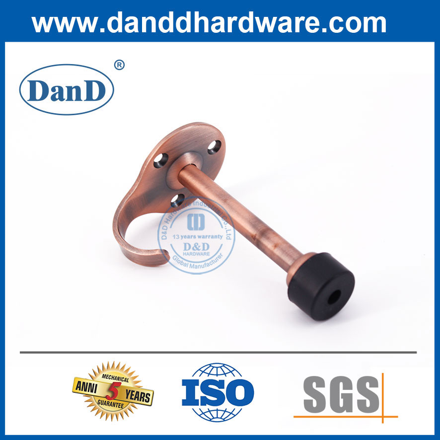 Arrêt de porte en cuivre antique en acier inoxydable pour la porte extérieure-DDDS017