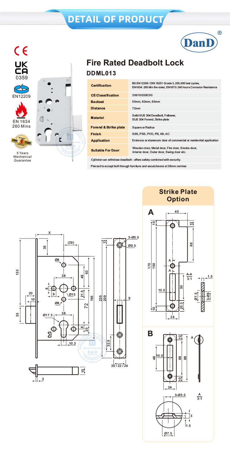 Serrure &agrave; p&ecirc;ne dangers