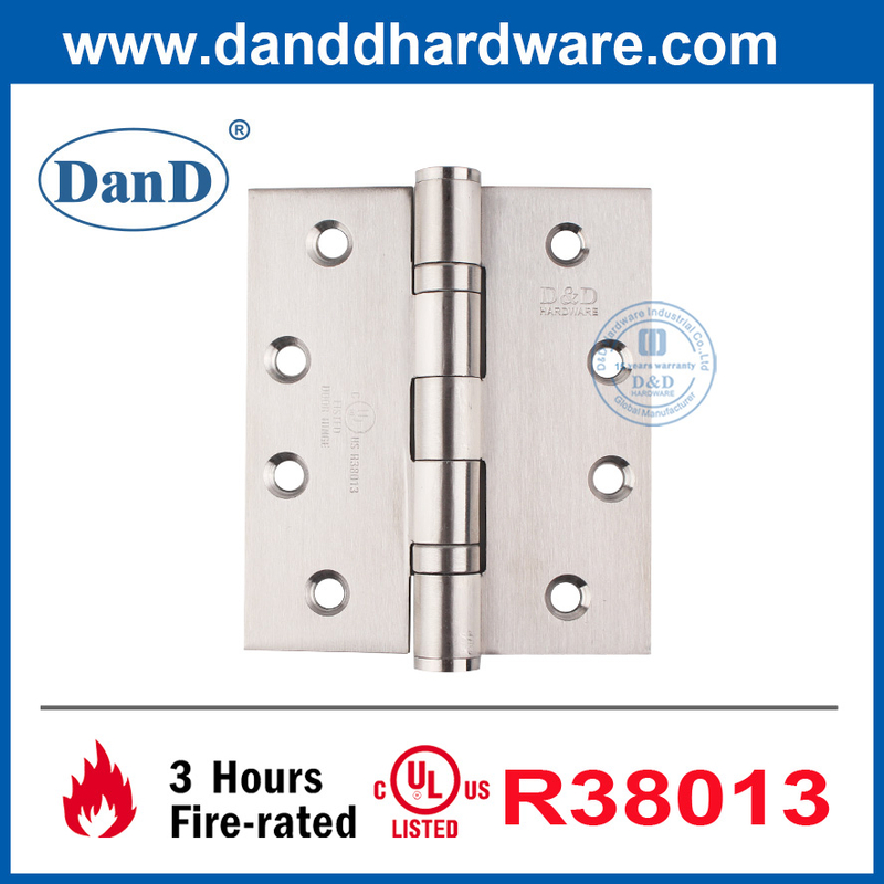UL Listée d'incendie inoxydable en acier inoxydable charnières de porte intérieure pour l'hôtel-DDSS001-FR-4x3.5x3
