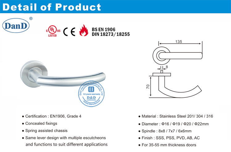 Poign&eacute;es de porte internes-d et d mat&eacute;riel D et D