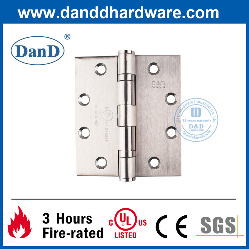Certification UL SS304 Roueur à billes Morttise Fire Door Hinge-DDSS002-FR-4.5x4x3.4
