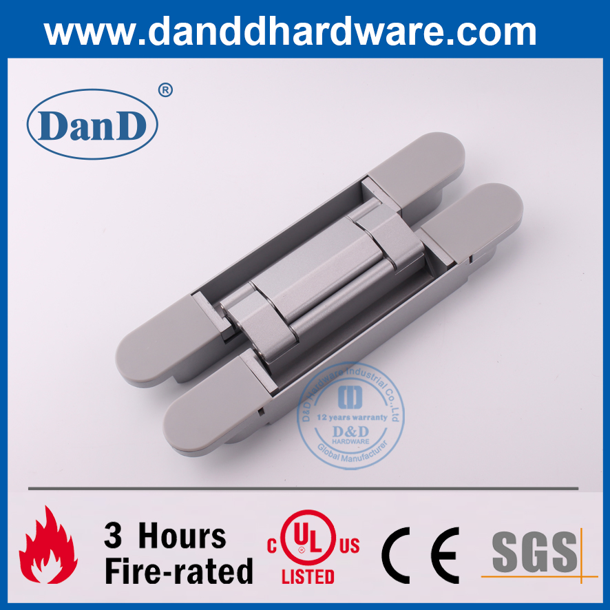 Alliage de zinc lourd 3D Charnière de porte invisible pour la porte externe-DDCH008-G120