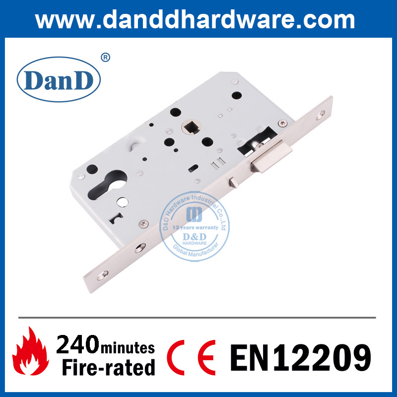 CE marqué Euro SS304 Fire classé verrouillage du verrou de nuit Lock-DDML014