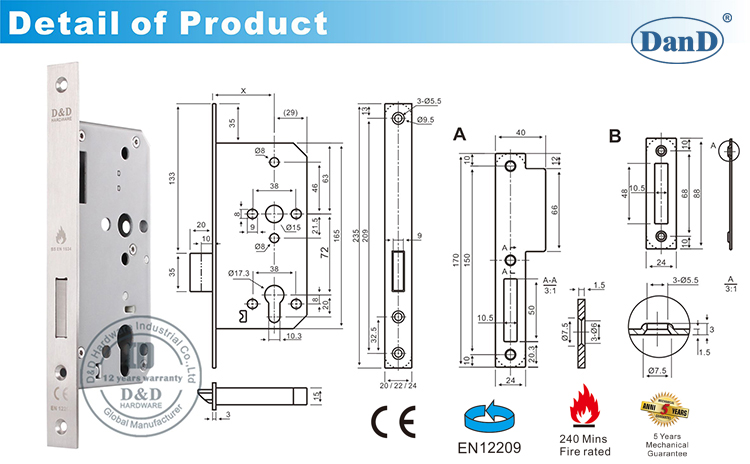 CE DOADBOLT PORTE LOCK-D et D mat&eacute;riel D et D