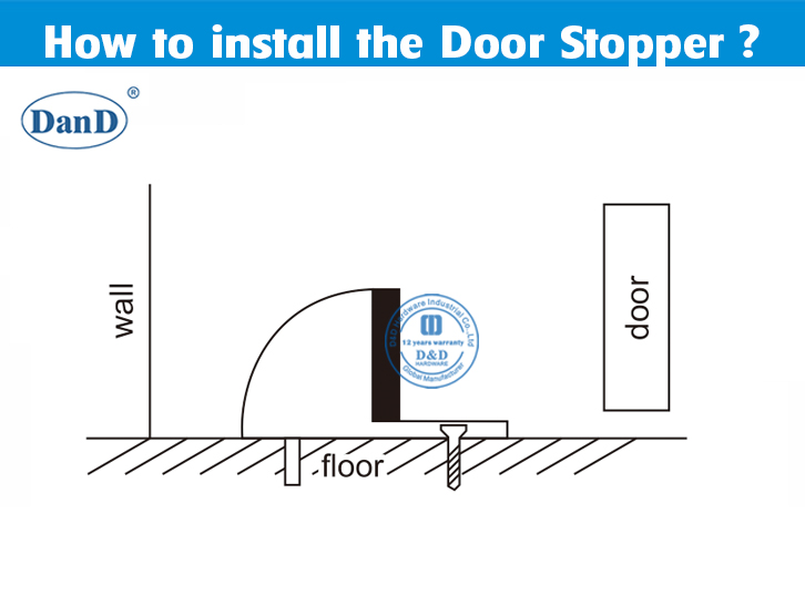 Half Moon Floor Mounted Door Stop-D et D Hardware