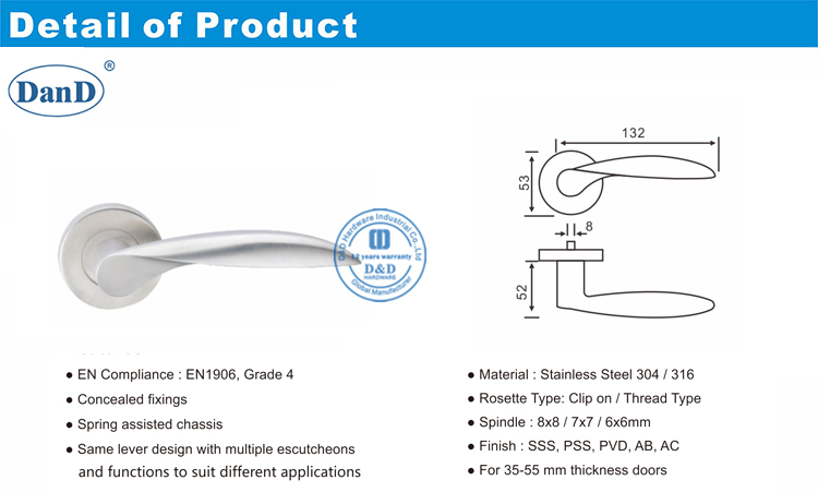 Poign&eacute;e de porte de la chambre &agrave; coucher-d et D mat&eacute;riel