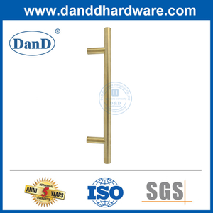 Porte intérieure en laiton en satin Tirmage de porte d'entrée dorée en acier inoxydable Handle-DDPH031