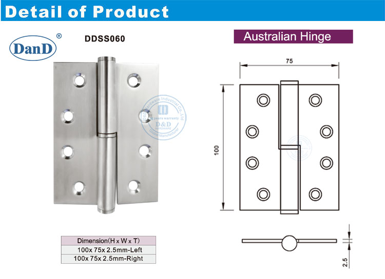 Soulever la charni&egrave;re de la porte