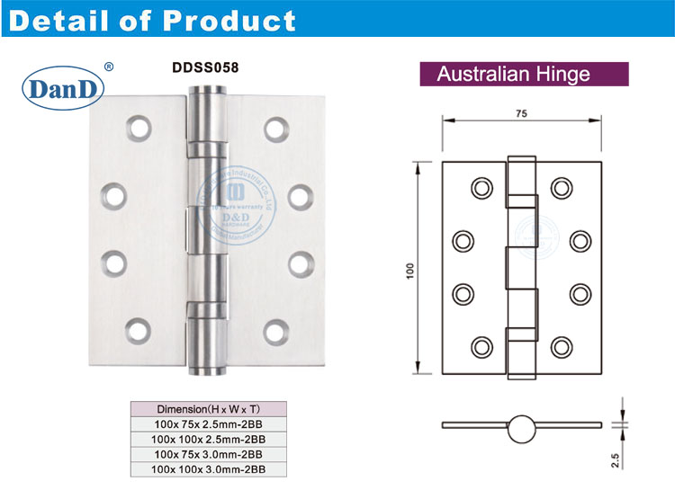 Charni&egrave;re de porte d'entr&eacute;e