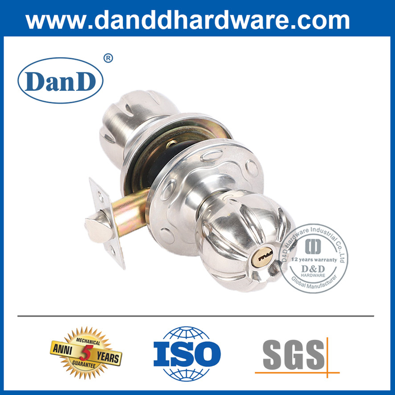 Meilleur bouton de porte à verrouillage double clé en alliage de zinc-ddlk047