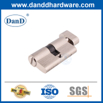 Cylindres de serrure en nickel en satin de 60 mm pour la porte de salle de bain DDLC007-60mm-sn