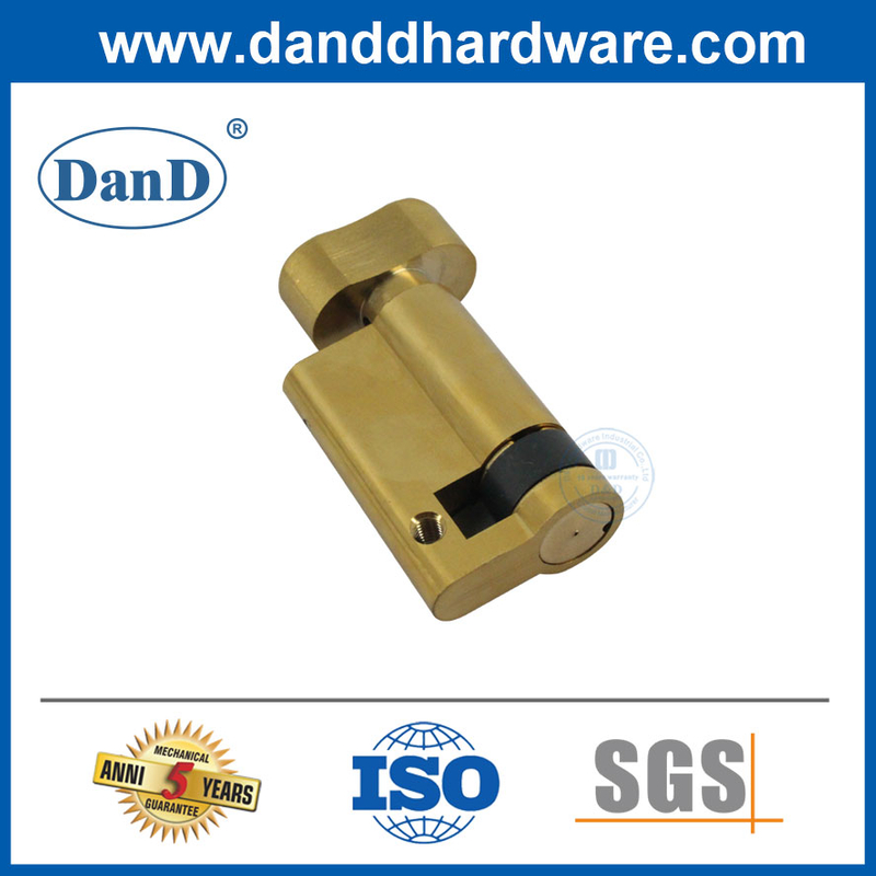 Verrouillage de porte de salle de bain Cylindre Golden Small Euro Brass Malon-Cylindre-DDLC009